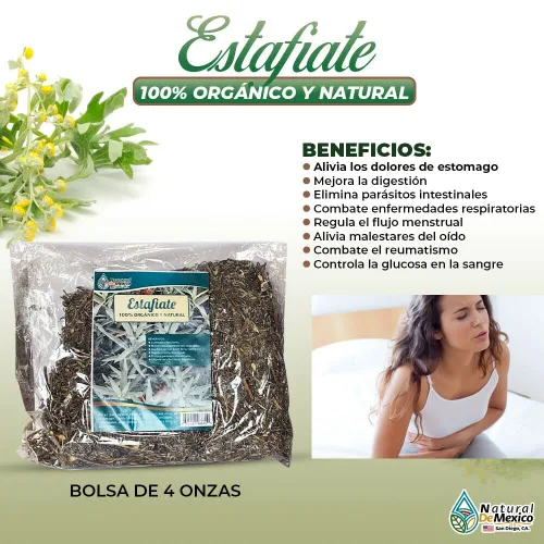 Vista 2 de Estafiate Estefiate Hierbas/Té 4 oz-113g Mejora la Digestión, Hierbas Secas Hojas