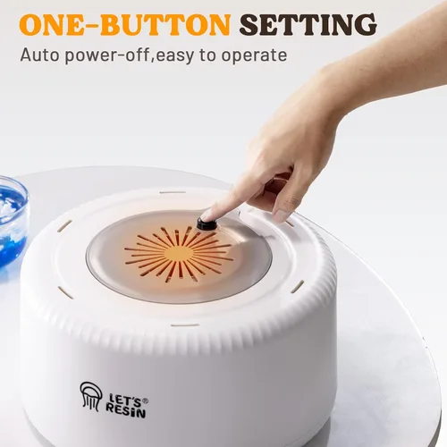 Vista 2 de LET'S RESIN Máquina de curado para resina: secadora automática de 3 horas con bandeja grande, ajuste de un botón, sin deformación, suministros