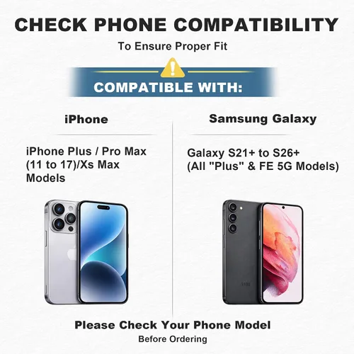 Vista 2 de Funda Meilib para iPhone Pro Max, modelos Plus, Samsung Galaxy +Plus/Fe Meilib - Funda para cinturón de teléfono celular para hombre