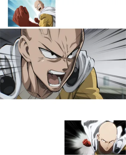 Vista 2 de One Punch Man Saitama Power Punch Grid - Camiseta de manga corta para hombre y mujer
