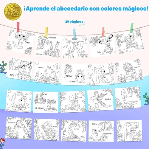Vista 2 de JoyCat Libros de pintura con agua para colorear para niños pequeños, juegos de pintura de acuarela para niños de 3 a 5 años, 4 a 8 años, actividades