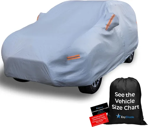 Vista 11 de EzyShade - Funda de 10 capas para auto, sedán y hatchback, impermeable, para todo tipo de clima y exterior, consulta la tabla de tamaños para un