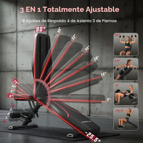 Vista 6 de FLYBIRD Adjustable Weight Bench, Full Body Workout Bench for Home Gym