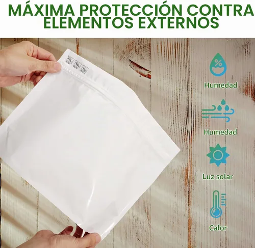 Vista 5 de ASTM-D3475 - Paquete de 50 bolsas de salida resellables de 12 x 9 x 4 pulgadas, color blanco