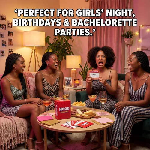 Vista 5 de Juegos de Cartas de Charadas del Barrio de Black Owned para Personas ¡Es Una Cosa! Trivia Nocturna Urbana para Adultos pero Cultural. Si Te Encanta