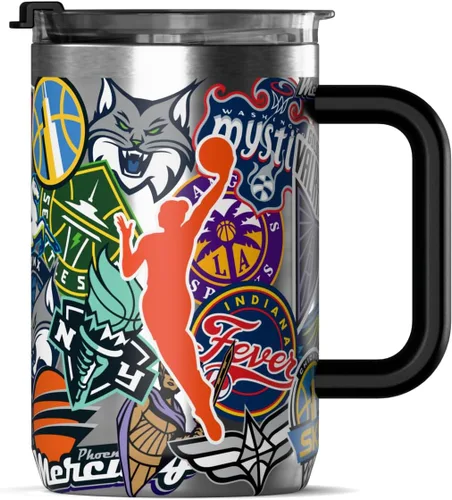 Vista 8 de Hydrapeak x NBA Taza de café con licencia oficial de todos los equipos de 18 onzas, con tapa abatible y asa para viajes, para frío/calor, taza