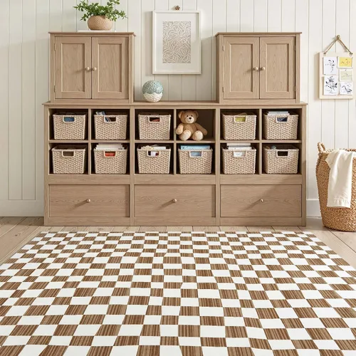Vista 69 de jinchan Alfombra a rayas de 2 x 3 para entrada, alfombra de cocina, tapete pequeño, antideslizante, ligero, de bajo perfil, decoración para entrada