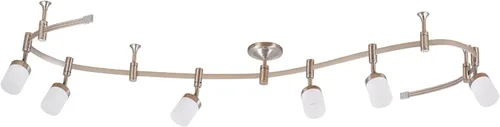 Vista 11 de Catalina Lighting Lámpara de Techo con Riel de 96", Bronce Frotado con Aceite, Riel Flexible LED Transicional de 5 Luces, Bombilla Incluida