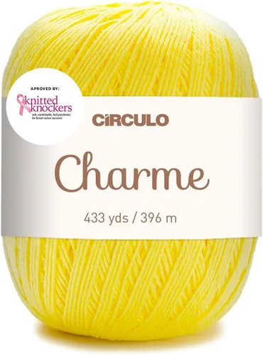 Vista 14 de CIRCULO Charme - Paquete de hilo para tejer y ganchillo, 3 bolas de 100% algodón virgen brasileño mercerizado, peso deportivo suave, color 2012
