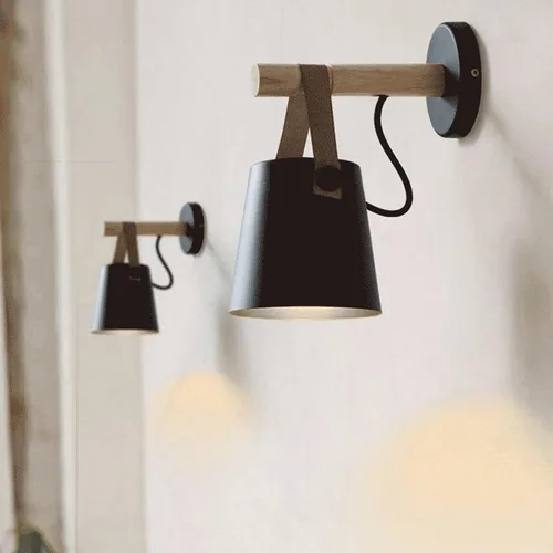 Vista 6 de Aplique de pared moderno de granja, lámpara de pared retro industrial negra, lámpara de pared para dormitorio, mesita de noche, lectura, montaje