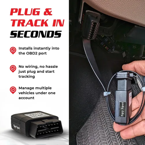 Vista 5 de Spy Spot OBD2 - Rastreador GPS para automóviles, camiones y vehículos de flota, dispositivo de seguimiento de vehículos en tiempo real con tarjeta