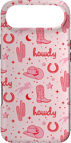 Vista 27 de Funda estética para iPhone 17, diseño de vaquera rosa pastel