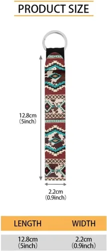 Vista 7 de FKELYI Llavero de pulsera con anillo de metal para llaves de coche, mochilas, bicicletas