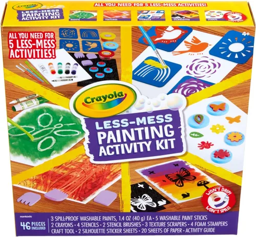 Vista 2 de Crayola Kit de actividad de pintura con menos desorden