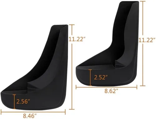 Vista 3 de WEARFT 4 protectores contra salpicaduras de MUD se adaptan a la parte delantera y trasera universales, incluye accesorios (negro)