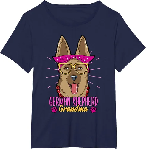 Vista 13 de Camiseta de piel de pastor alemán para mujer, con diseño de pata de mamá, padre, amor, perros, perro, Negro, S