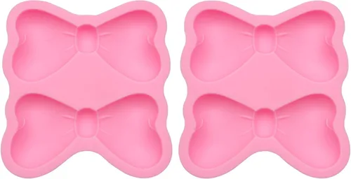 Vista 9 de Molde de lazo de silicona, 2 paquetes de moldes de silicona para pastel de chocolate, decoración de cupcakes, pasta de goma de mascar
