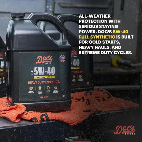 Vista 4 de Kit de cambio de aceite totalmente sintético 5W-40 Doc's Diesel D6128+DOCS5W40-4 Compatible con Ford 6.7L Powerstroke 2011-2025