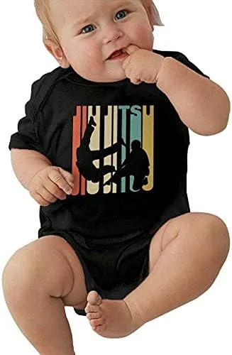 Vista 2 de Mono de estilo vintage de Jiu Jitsu Silhouette para bebé recién nacido mamelucos unisex