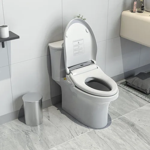 Vista 9 de LEIVI Asiento de inodoro eléctrico con control remoto inalámbrico y panel lateral, múltiples modos de pulverización, asiento con calefacción