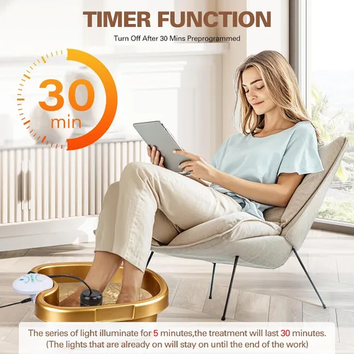 Vista 5 de Ionic Foot Bath Detox Machine - Suitable for Home Use, Home Salon-Level Spa Detox Machine, Healthy Detoxification, with Foot Bath, Array * 2
