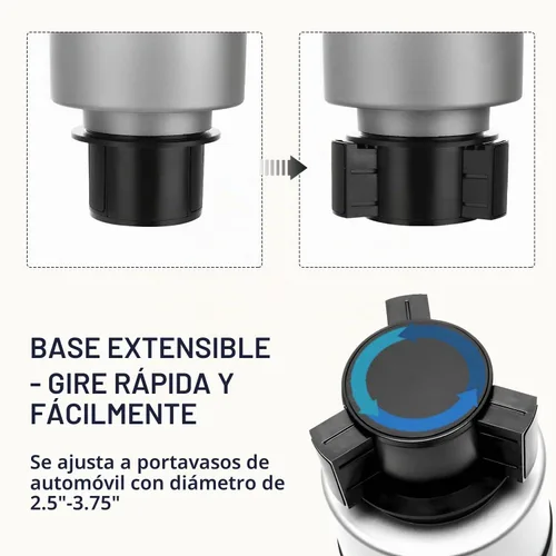 Vista 2 de SEVEN SPARTA Paquete de 2 soportes expansores de portavasos para automóvil, base ajustable, compatible con Yeti de 20/26/30 onzas, Hydro Flasks