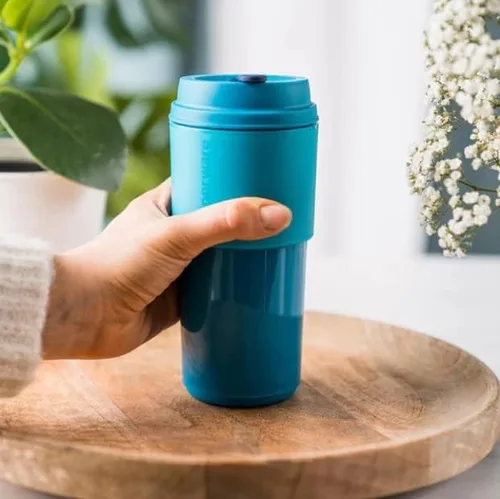Vista 2 de Tupperware New Tupperware ECO+ - Taza de café para llevar, 16.6 fl oz / 16 oz en el mar Caribe