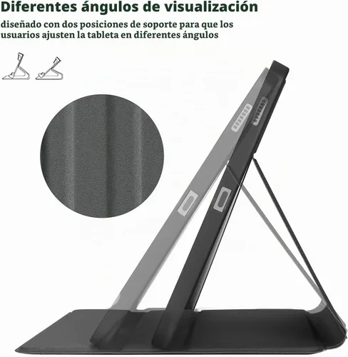 Vista 3 de ProCase Funda delgada con soporte para Galaxy Tab S10 FE / S9 FE 10.9", color negro Se adapta a Galaxy Tab S10 FE / S9 FE 10.9 pulgadas