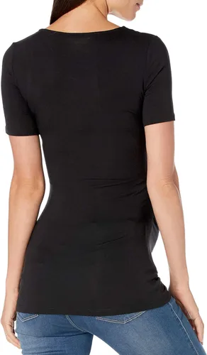 Vista 3 de Tienda Essentials Camiseta de maternidad de manga corta con cuello en V para mujer, paquete de 2