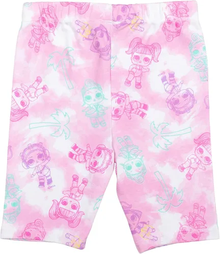 Vista 3 de L.O.L. Surprise! Conjunto de camiseta gráfica y pantalones cortos de bicicleta para niñas de niños pequeños a niños grandes
