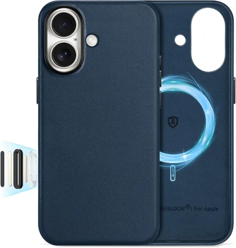 Vista 44 de SHIELDON Funda de piel auténtica para iPhone 17 de 6.3" 2025, color negro