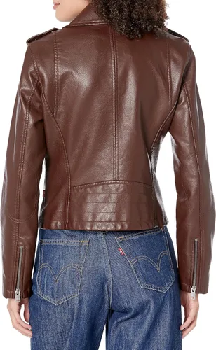 Vista 2 de Levi's Women's Faux Leather Classic Asymmetrical Motorcycle Jacket (Standard & Plus Sizes)