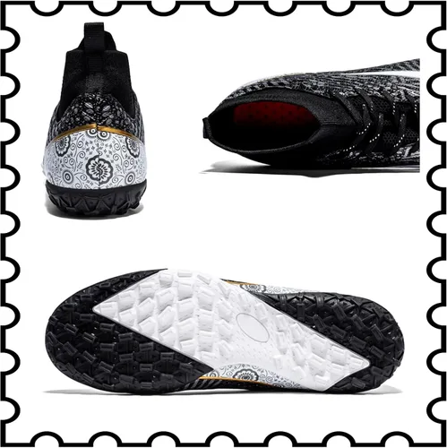 Vista 3 de WINGFAI Zapatos de fútbol para hombre, zapatos de fútbol profesionales de alta calidad, transpirables, atléticos para exteriores e interiores, tenis