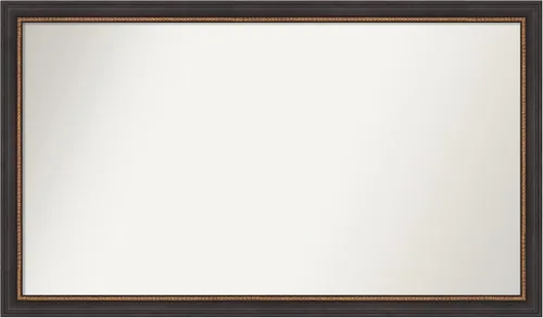 Vista 112 de Amanti Art Espejo de baño negro para sobre el fregadero, 23 x 23 pulgadas, espejo cuadrado negro Ashton, marco de madera tradicional mediano, se