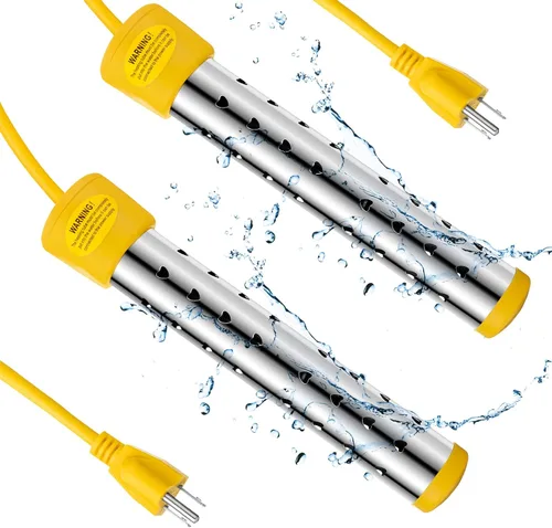 Vista 11 de Treela 2 Piezas Calentadores de Agua de Inmersión Portátiles Eléctricos Sumergibles para Piscina/Bañera de Hidromasaje con 304 SS para Bañera, Cubo