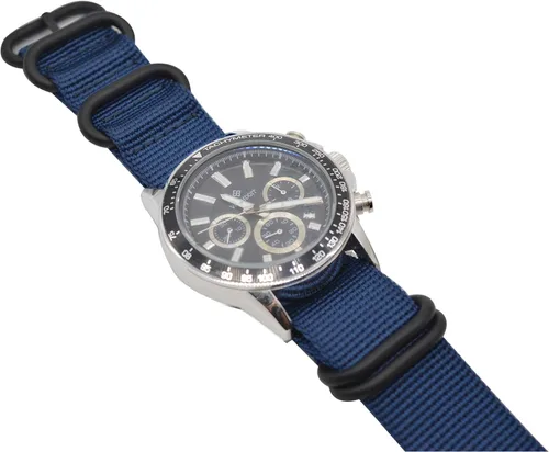 Vista 42 de ArtStyle - Correa para reloj de nailon balístico y con hebilla negra de alta gama (acabado mate)