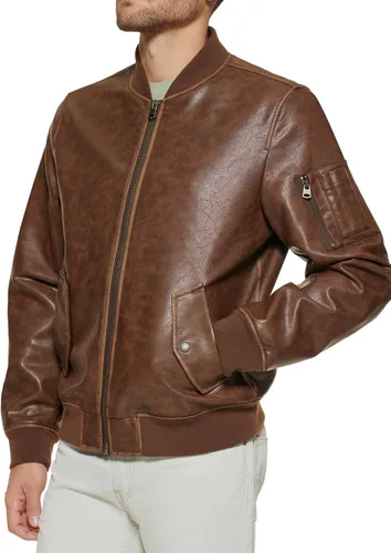 Vista 4 de Chaqueta universitaria bomber de piel sintética Levi's para hombre
