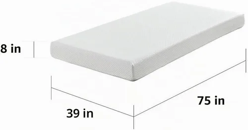 Vista 4 de Protector de colchón de plástico impermeable con cremallera, tamaño individual (39 x 75 pulgadas) y 8 pulgadas de profundidad, funda de cama