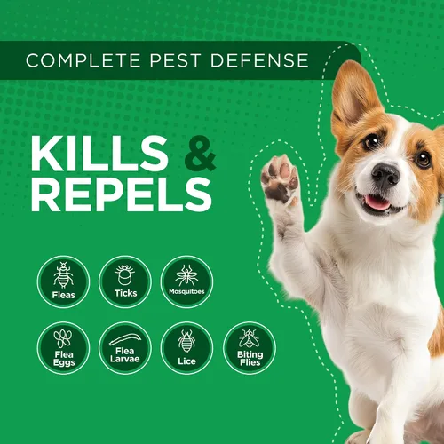 Vista 4 de TevraPet Activate II Prevención de pulgas y garrapatas para perros, 4 unidades, perros pequeños de 4 a 10 libras, gotas tópicas, tratamiento