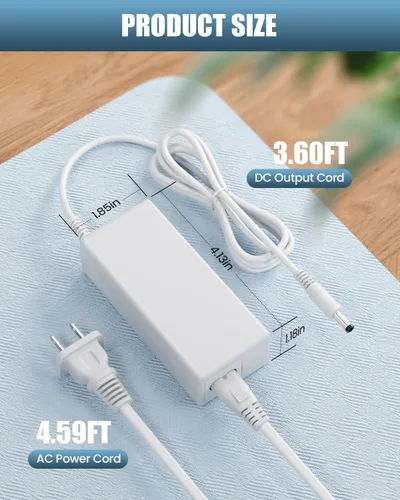 Vista 3 de Cable de alimentación de repuesto de 18 V para máquina de corte Cricut Maker y Cricut Explore Air 2, mini Cake Explore One Create Cricut Maker