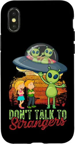 Vista 5 de Funda para iPhone 12 mini UFO Don't Talk To Alien Strangers Extraterrestrials