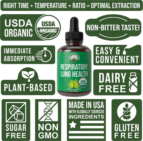 Vista 7 de USDA Organic Pulmon Detox para fumadores y no fumadores con 6 ingredientes principales. Hoja de gordolobo, raíz de malvavisco, caléndula. Limpieza