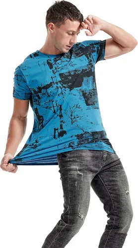 Vista 4 de KLIEGOU Camisetas Hipster Hiphop para hombre - Camisetas con estampado de moda