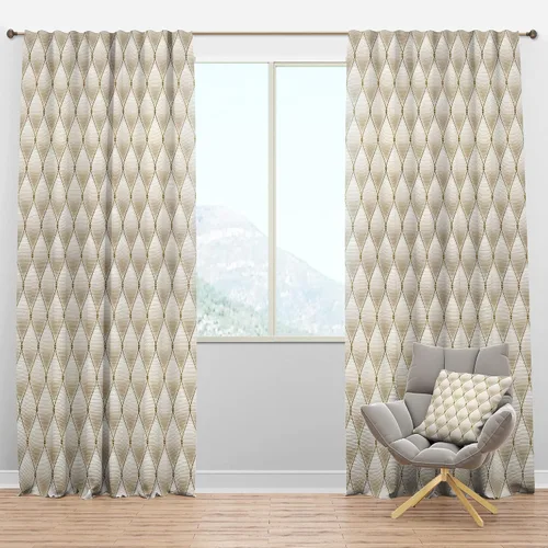 Vista 17 de DesignQ Cortinas opacas con patrón circular pastel retro II para dormitorio, cortinas para sala de estar, cortinas con aislamiento térmico, panel