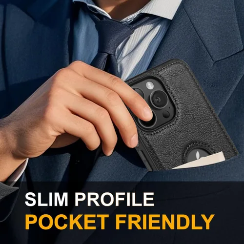 Vista 5 de Funda protectora de cuero de lujo con diseño único para iPhone 11 Pro Max, antideslizante, resistente a los arañazos, ultra delgada, funda Negro
