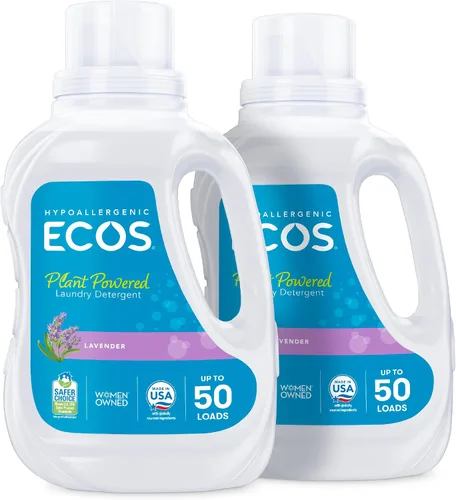 Vista 14 de ECOS Detergente Líquido para lavandería, 100 Cargas - Jabón para lavandería probado por dermatólogos - Hipoalergénico, Certificado EPA Safer Choice