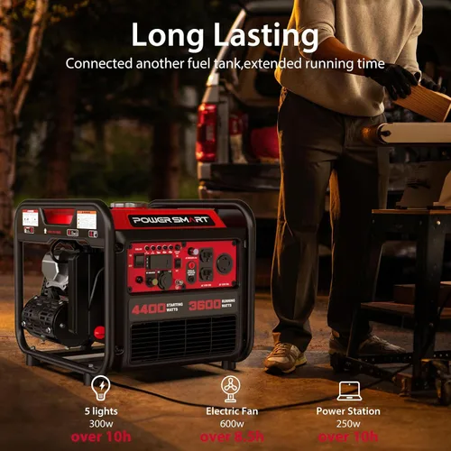 Vista 3 de PowerSmart Generador portátil de 4400 vatios para uso de emergencia