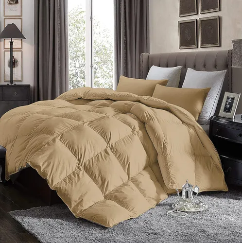 Vista 2 de PURE ECO 100% algodón egipcio con 600 hilos, 300 GSM, edredón de 3 piezas con 2 fundas de almohada para todas las estaciones, extra suave, lujoso