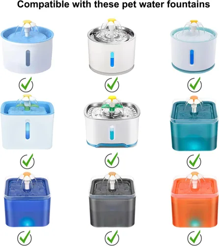 Vista 2 de Cirfifth Sponge - Paquete de 8/12 filtros de espuma para fuente de agua para gatos, filtros de fuente de repuesto para fuente de mascotas