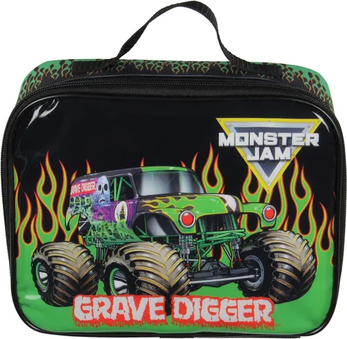 Vista 2 de INTIMO Monster Jam Grave Digger - Lonchera grande aislada con compartimento individual de 10 pulgadas